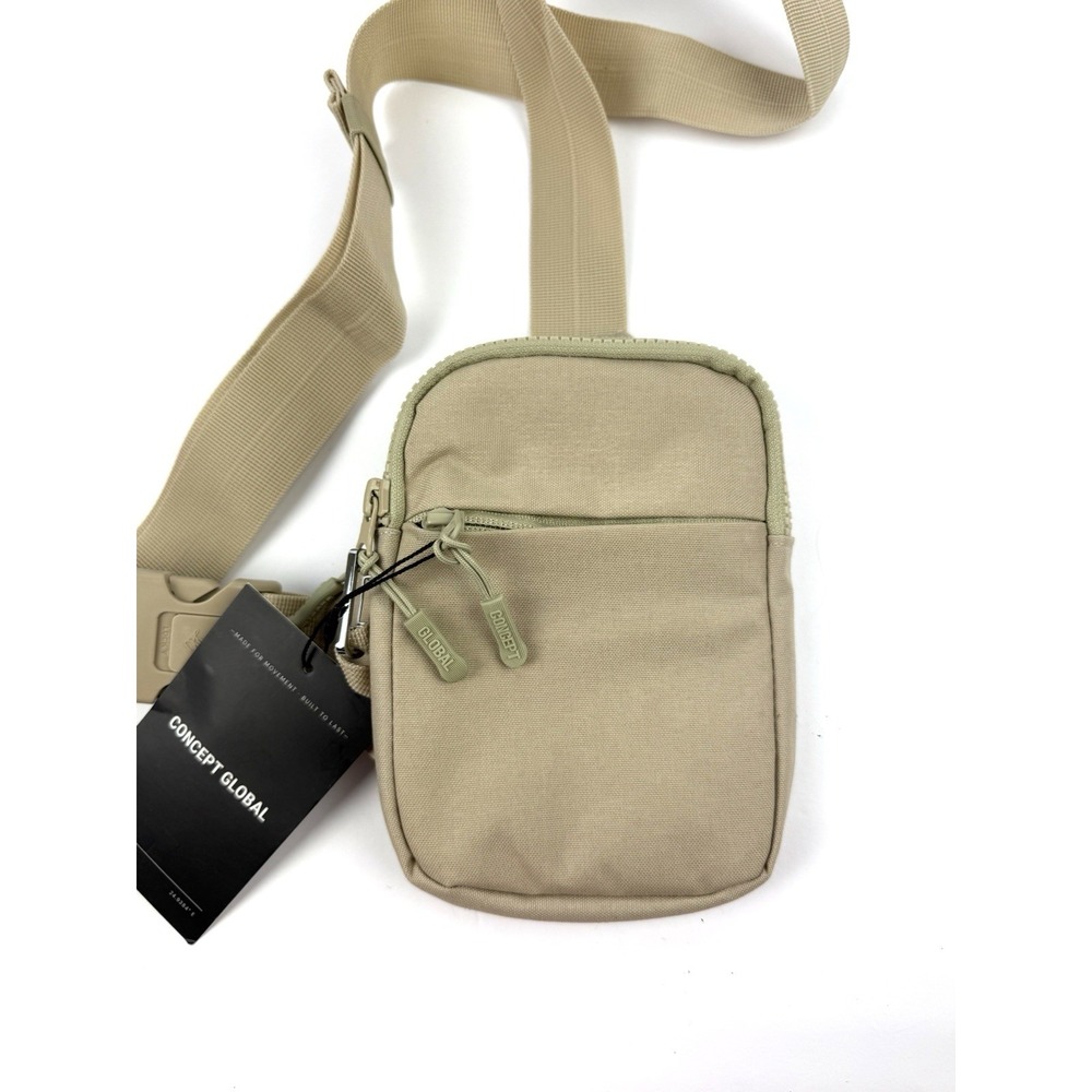 Concept Global Travel Sling Bag Anti Theft Featured On Instagram Tan Canvas NWT